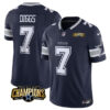 Men’s Dallas Cowboys #7 Trevon Diggs Navy 2023 F.U.S.E. NFC East Champions Patch Football Stitched Jersey