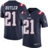 Nike Patriots #21 Malcolm Butler Navy Blue Men’s Stitched NFL Limited Rush Jersey