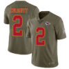 Nike Kansas City Chiefs #2 Dustin Colquitt Olive Men’s Stitched NFL Limited 2017 Salute to Service Jersey