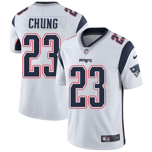Nike New England Patriots #23 Patrick Chung White Men’s Stitched NFL Vapor Untouchable Limited Jersey