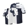 Men’s Dallas Cowboys #4 Dak Prescott Navy With White Two Tone Stitched NFL Nike Elite Jersey