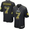 Nike Steelers #7 Ben Roethlisberger Black Team Color Men’s Stitched NFL Limited Strobe Jersey