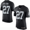Men’s Oakland Raiders #27 Reggie Nelson NEW Black Team Color Stitched NFL Nike Elite Jersey