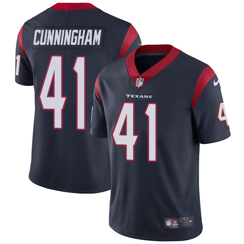 Nike Houston Texans #41 Zach Cunningham Navy Blue Team Color Men’s Stitched NFL Vapor Untouchable Limited Jersey