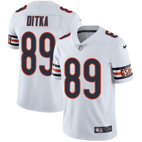 Nike Chicago Bears #89 Mike Ditka White Men’s Stitched NFL Vapor Untouchable Limited Jersey