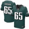 Philadelphia Eagles #65 Lane Johnson Midnight Green Team Color NFL Nike Elite Jersey