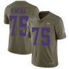 Nike Minnesota Vikings #75 Brian O’Neill Olive Men’s Stitched NFL Limited 2017 Salute To Service Jersey