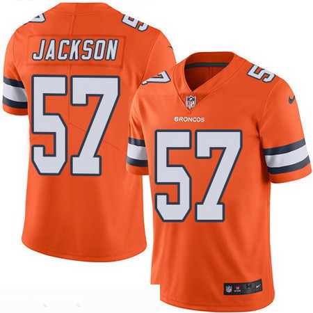 Men’s Denver Broncos #57 Tom Jackson Retired Orange 2016 Color Rush Stitched NFL Nike Limited Jersey