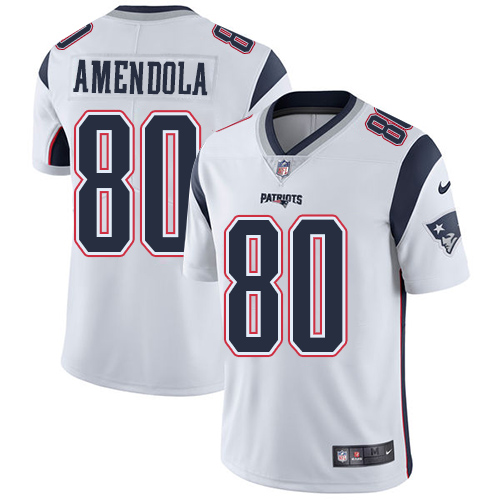 Nike New England Patriots #80 Danny Amendola White Men’s Stitched NFL Vapor Untouchable Limited Jersey