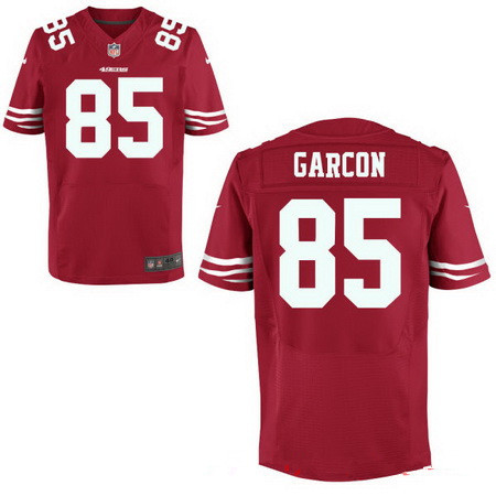 Men’s San Francisco 49ers #85 Pierre Garcon Scarlet Red Team Color Stitched NFL Nike Elite Jersey