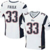New England Patriots #33 Kevin Faulk White Retired Player NFL Nike Elite Jersey