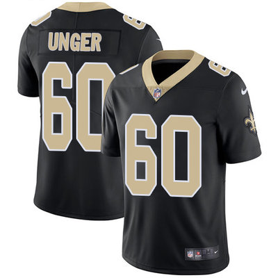 Nike New Orleans Saints #60 Max Unger Black Team Color Men’s Stitched NFL Vapor Untouchable Limited Jersey