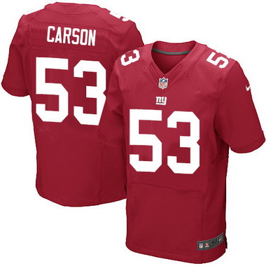 Men’s New York Giants #53 Harry Carson Red Alternate NFL Nike Elite Jersey