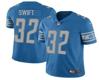 Men’s Detroit Lions #32 DAndre Swift 2021 Blue Vapor Untouchable Limited Stitched Jersey