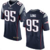 Men’s New England Patriots #95 Chris Long Navy Blue Team Color Stitched NFL Nike Elite Jersey