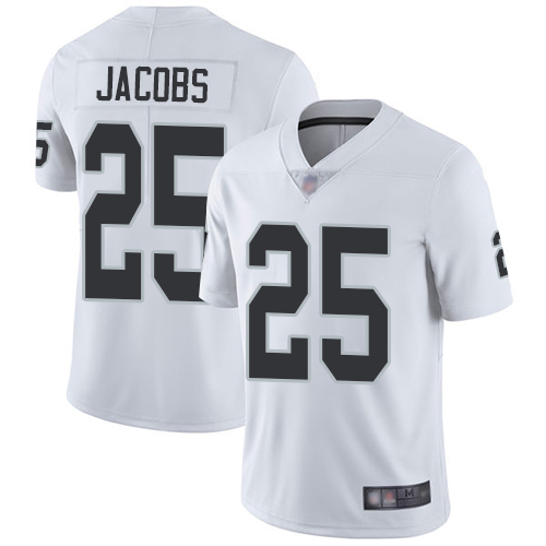 Raiders #25 Josh Jacobs White Men’s Stitched Football Vapor Untouchable Limited Jersey