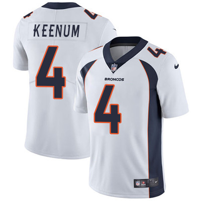 Nike Denver Broncos #4 Case Keenum White Men’s Stitched NFL Vapor Untouchable Limited Jersey