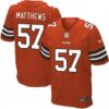 Men’s Cleveland Browns #57 Clay Matthews Orange Alternate NFL Nike Elite Jersey