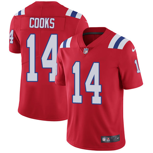 Nike New England Patriots #14 Brandin Cooks Red Alternate Men’s Stitched NFL Vapor Untouchable Limited Jersey