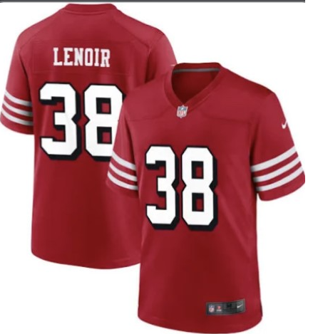 Men’s San Francisco 49ers #38 Deommodore Lenoir Red Vapor Untouchable Limited Stitched Football Jersey