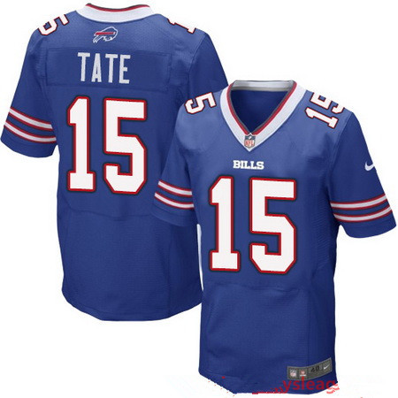 Men’s Buffalo Bills #15 Brandon Tate Royal Blue Team Color Stitched NFL Nike Elite Jersey