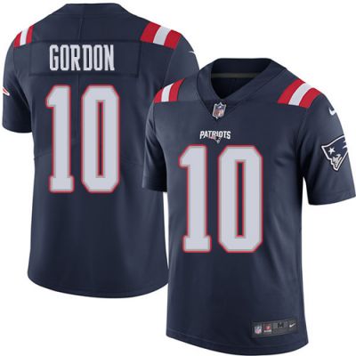 Men’s NFL New England Patriots #10 Josh Gordon Navy Blue Rush Vapor Untouchable Limited Nike Jersey