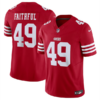 Men’s San Francisco 49ers #49 Faithful Red 2023 F.U.S.E. Vapor Untouchable Limited Stitched Football Jersey