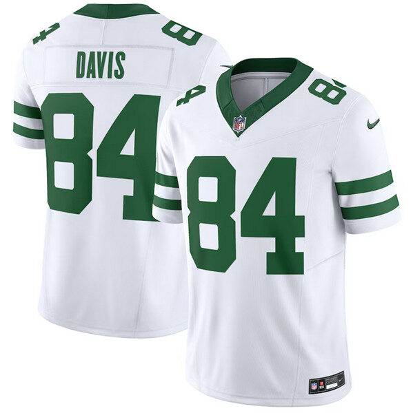 Men’s New York Jets #84 Corey Davis White 2023 F.U.S.E. Vapor Limited Throwback Stitched Football Jersey