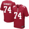 Men’s New York Giants #74 Geoff Schwartz Red Alternate NFL Nike Elite Jersey