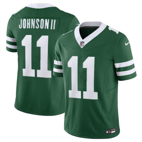 Men’s New York Jets #11 Jermaine Johnson Green 2023 F.U.S.E Throwback Limited Football Stitched Jersey