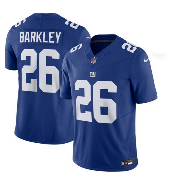 Men’s New York Giants #26 Saquon Barkley Blue 2023 F.U.S.E. Vapor Untouchable Limited Stitched Jersey