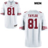 Mens Nike San Francisco 49ers #81 Trent Taylor Stitched White Game Football Jersey