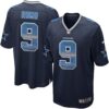 Nike Cowboys #9 Tony Romo Navy Blue Team Color Men’s Stitched NFL Limited Strobe Jersey