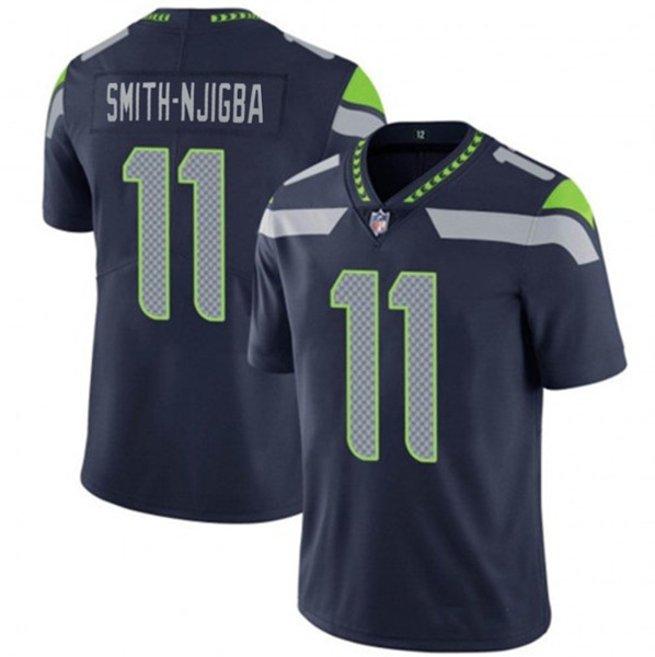 Men’s Seattle Seahawks #11 Jaxon Smith-Njigba Navy 2023 Draft Vapor Untouchable Stitched