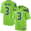 Men’s Seattle Seahawks #3 Russell Wilson Nike Green Color Rush Limited Jersey