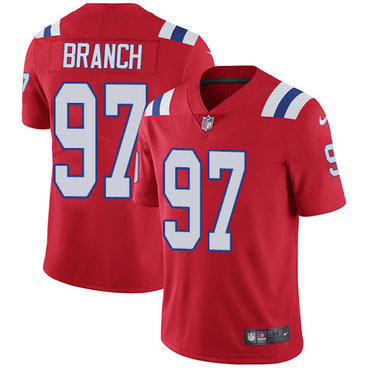 Nike New England Patriots #97 Alan Branch Red Alternate Men’s Stitched NFL Vapor Untouchable Limited Jersey
