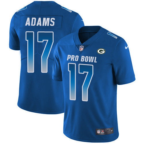 Nike Green Bay Packers #17 Davante Adams Royal Men’s Stitched NFL Limited NFC 2019 Pro Bowl Jersey