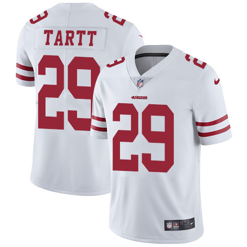 Nike 49ers #29 Jaquiski Tartt White Men’s Stitched NFL Vapor Untouchable Limited Jersey