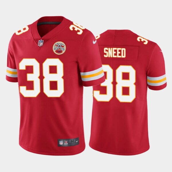 Men’s Kansas City Chiefs #38 L’Jarius Sneed Red Vapor Untouchable Limited Stitched Jersey