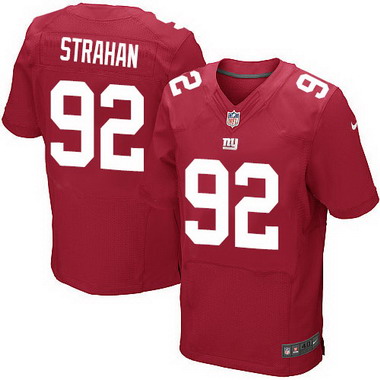 Men’s New York Giants #92 Michael Strahan Red Alternate NFL Nike Elite Jersey