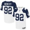 Men’s Dallas Cowboys #92 Jeremy Mincey White Thanksgiving Alternate NFL Nike Elite Jersey