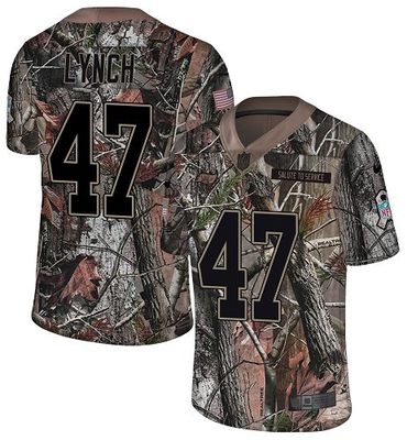 Nike Buccaneers #47 John Lynch Camo Men’s Stitched NFL Limited Rush Realtree Jersey