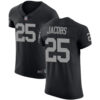 Raiders #25 Josh Jacobs Black Team Color Men’s Stitched Football Vapor Untouchable Elite Jersey