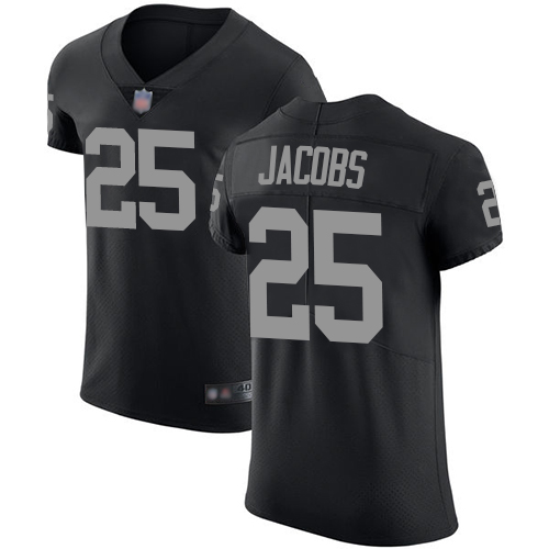 Raiders #25 Josh Jacobs Black Team Color Men’s Stitched Football Vapor Untouchable Elite Jersey