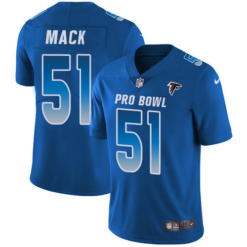 Nike Atlanta Falcons #51 Alex Mack Royal Men’s Stitched NFL Limited NFC 2019 Pro Bowl Jersey