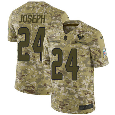 Nike Texans #24 Johnathan Joseph Camo Men’s Stitched NFL Limited 2018 Salute To Service Jersey