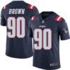 Nike Patriots #90 Malcom Brown Navy Blue Men’s Stitched NFL Limited Rush Jersey