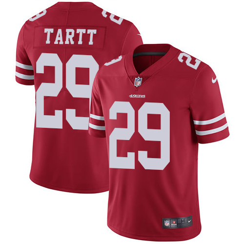 Nike 49ers #29 Jaquiski Tartt Red Team Color Men’s Stitched NFL Vapor Untouchable Limited Jersey