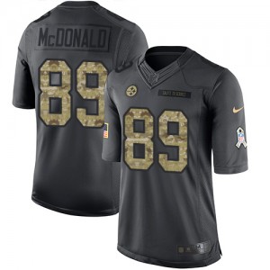 Men’s Nike Pittsburgh Steelers #89 Vance McDonald Limited Black 2016 Salute to Service NFL Jersey