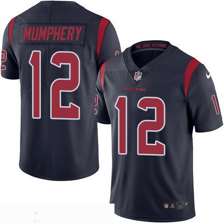 Men’s Houston Texans #12 Keith Mumphery Navy Blue 2016 Color Rush Stitched NFL Nike Limited Jersey